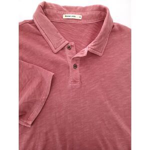 Marine Layer Lassen Heavy Slub Polo Shirt Mens Medium Stretch Golf Summer Casual